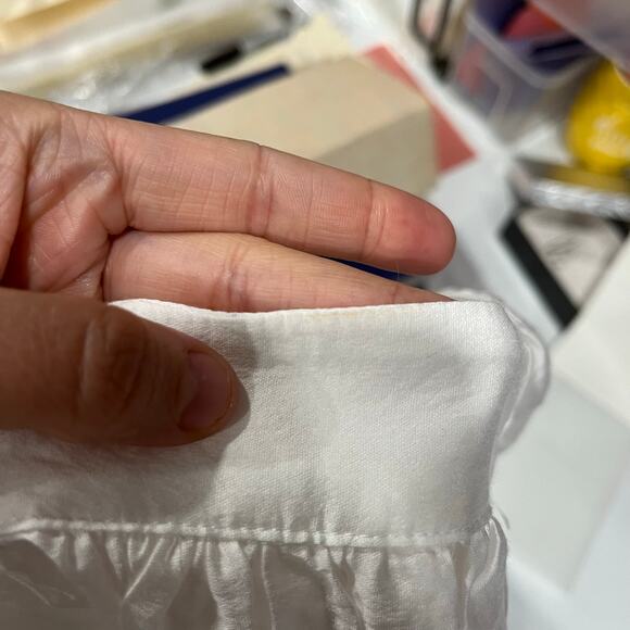 New H&M White Square Neck Peasant Flowy Pirate Top Womens Size Small Renaissance - Picture 5 of 7